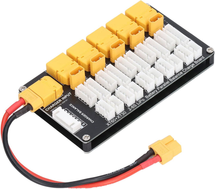 Wakects Parallel ladeplatine,Lipo Akkuladeplatine Parallel XT30 XT60 Stecker Multi 2‑6S Lithium Unte