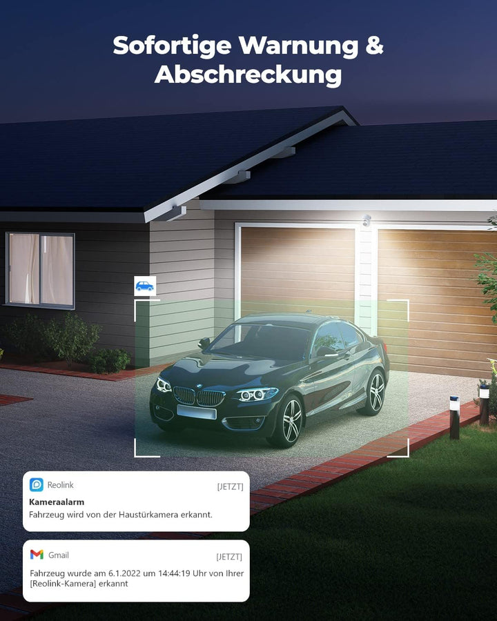 Reolink 4K PTZ PoE Überwachungskamera Aussen, 3X Optischem Zoom, Kamera Outdoor mit Personen-/Fahrze