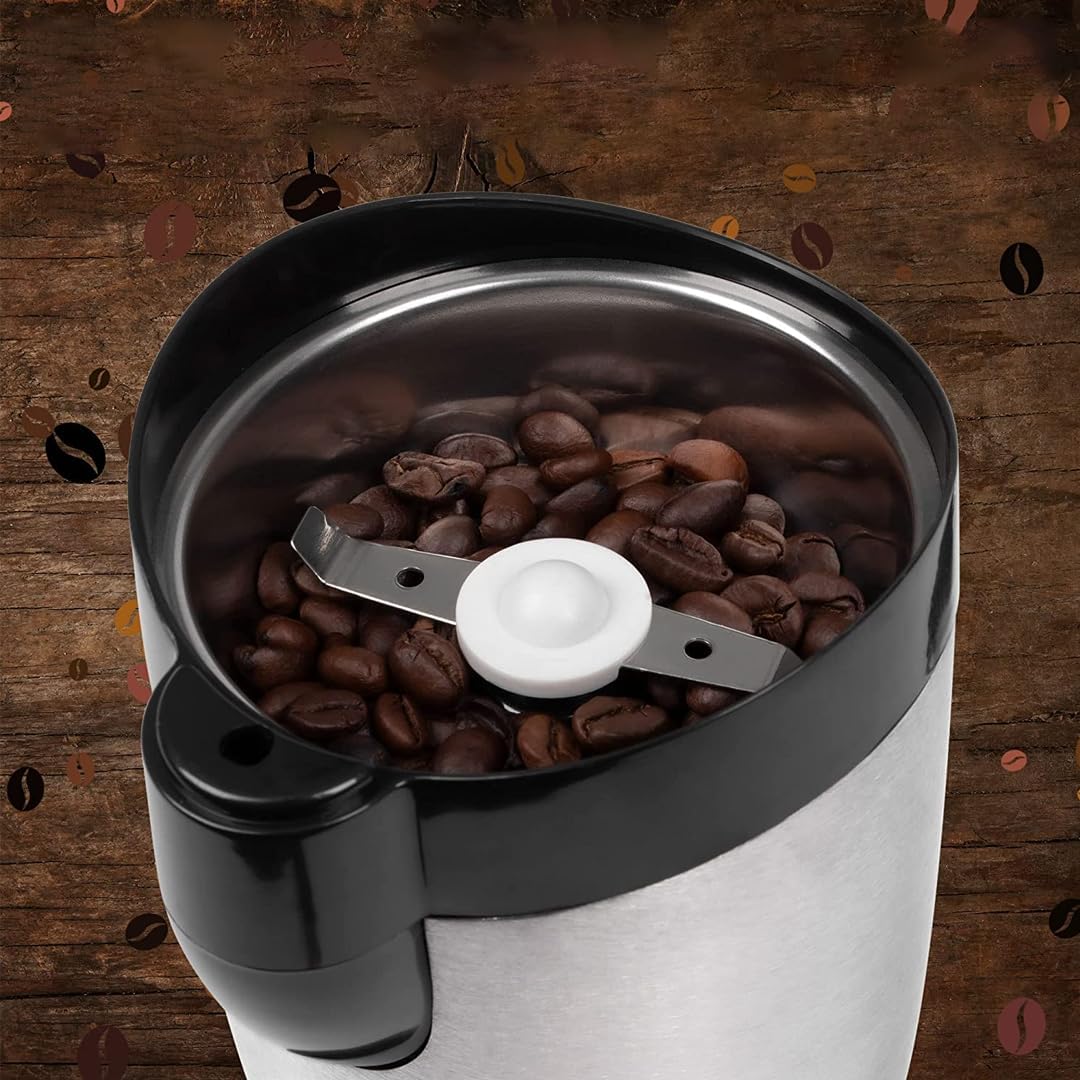 Avilia Trita Kaffeemühle 120 W mit Klingen aus Edelstahl und hygienischem Behälter aus Edelstahl