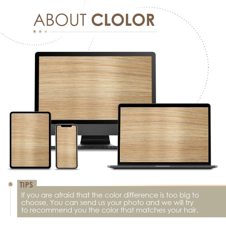 Silk-co Haarteile Echthaar Nanoring Extensions Loop Haarverlängerung 100% Human Hair Weich Natürlich