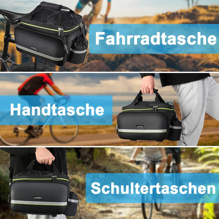 Lixada Fahrradtaschen für Gepäckträger, Fahrrad Gepäckträgertasche, Wasserdicht Fahrrad Sitz Tasche