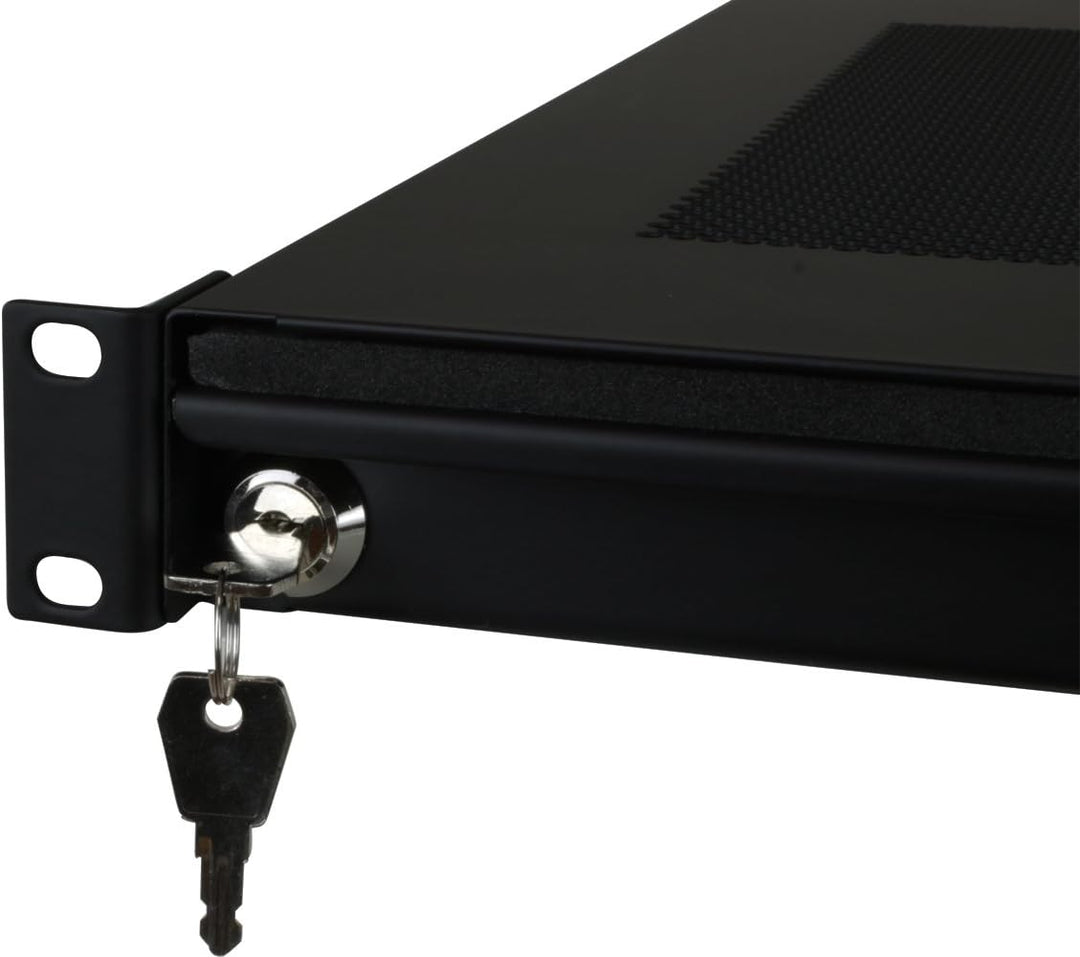 Universal abschliessbar belüftet Laptop Sicherheit Schublade 19-Inch/Black 19-Inch, 19-Inch