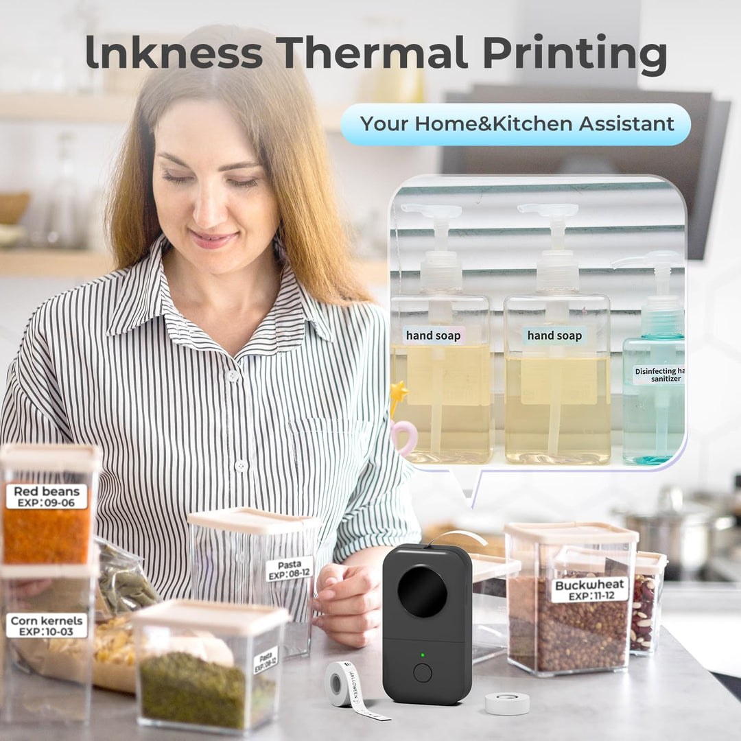 Phomemo D30 Etikettiergerät -Beschriftungsgerät Selbstklebend Etikettendrucker Bluetooth Mini Ettike