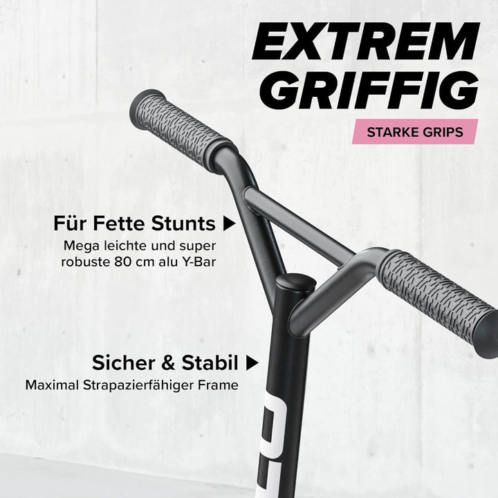 Apollo Stunt Scooter - Genius Pro | Robuster Kinder Scooter mit ABEC 9 Kugellager | Trick Roller, Tr