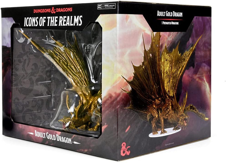 D&D Icons of The Realms: Adult Gold Dragon Figur | DnD Miniaturen
