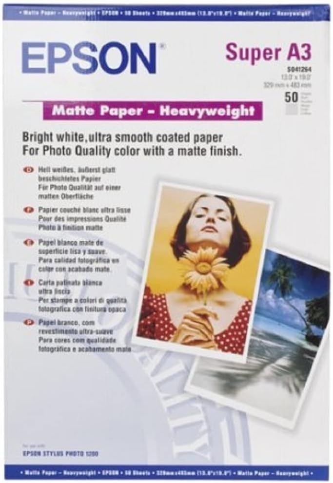 Epson C13S041264 Matte heavyweight Paper Inkjet 167g/m2 A3+ 50 Blatt Pack