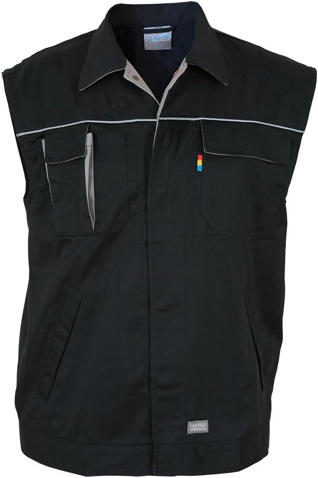 Carson Contrast Arbeitsweste, Schwarz / Grau, XL Schwarz / Grau XL, Schwarz / Grau XL