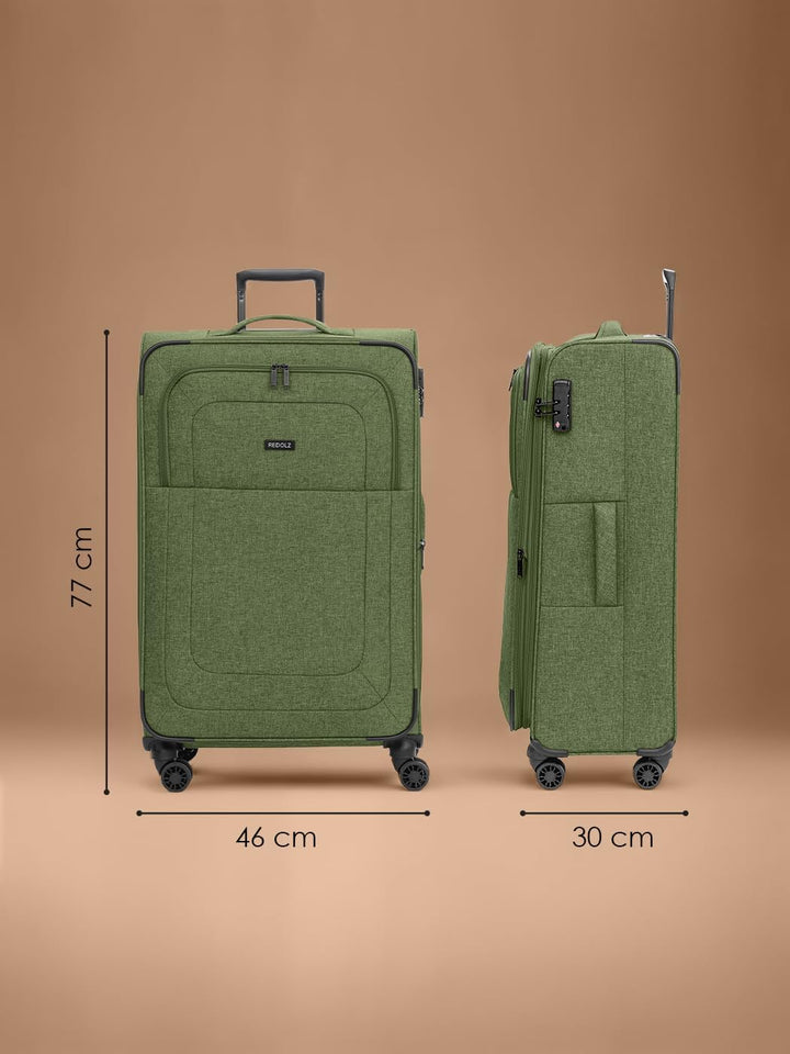 REDOLZ Weichschalen Koffer für Damen & Herren | Leichter Trolley 77 cm mit 4 Doppelrollen & TSA-Schl