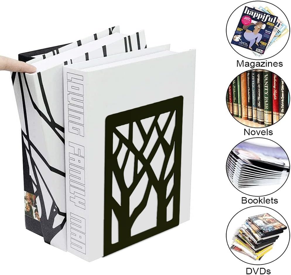 DIFIT Buchstütze, 5 Parr(= 10 Stück) Metall Buchstützen, Schwarz Bücherstütze Book Holder, Bücherhal