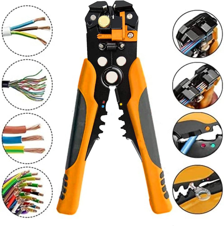 QeeHeng Solar-Crimpwerkzeuge, Crimpwerkzeug-Kit, 1 Stück Crimpzange, 1 Stück 8 Zoll selbsteinstellen