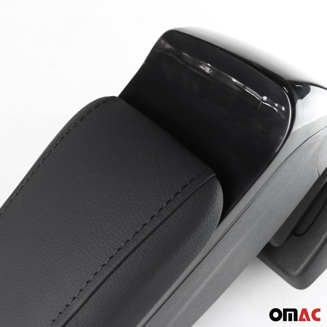 OMAC Armlehne Mittelarmlehne Mittelkonsole kompatibel mit VW Touran 2003-2010 PU-Leder Schwarz Toura