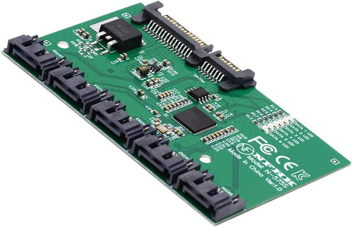 cablecc 6Gbps SATA 3.0 1 bis 5 Splitter Ports HUB Adapter Konverter PM Multiplier Port Selector JMB5