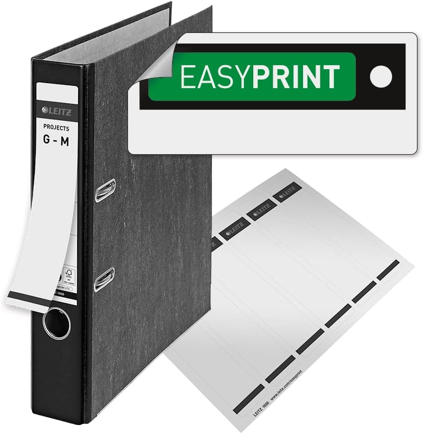 Leitz Qualitäts-Ordner 180°, 10er Pack, A4, klimaneutral, 100 % recycelter Karton, Schmal, 5,2 cm Rü