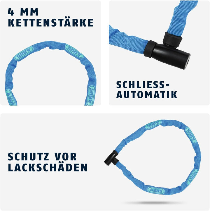ABUS Kettenschloss Steel-O-Chain 4804K – Fahrradschloss aus Spezialstahl – ABUS-Sicherheitslevel 4 B