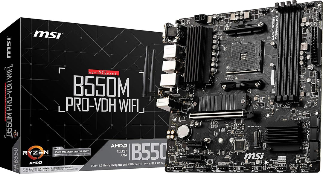 MSI B550M PRO-VDH WiFi Motherboard AMD B550 Socket AM4 Micro ATX
