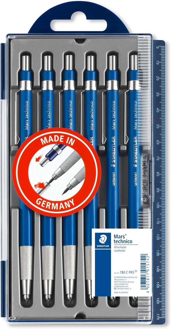 STAEDTLER Mars 780 C PR5 Fallminenstift, technico mit integriertem Minenspitzer 2 mm, 5 und 1 Promot