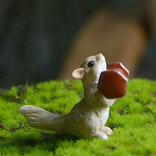 Gemmia Miniatur Gartenfee Eichhörnchen Figurine- Neues Leben Eichhörnchen Statue, Neues Leben Eichhö