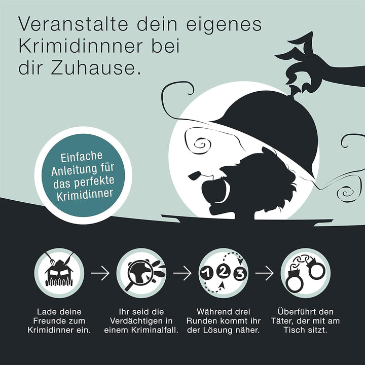 CULINARIO MORTALE® – Mord im Grand Hotel - Krimidinner für Zuhause für 6 bis 8 Personen - unterhalts