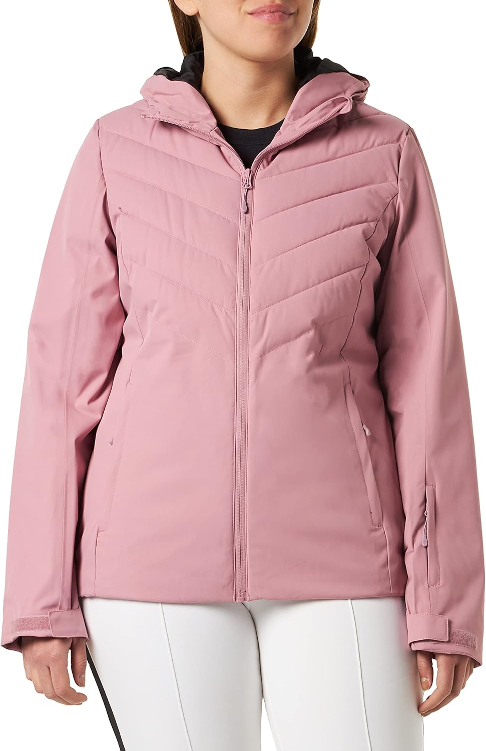 4F Damen Women's SKI Jacket KUDN003 Jeans, Dark PINK, L