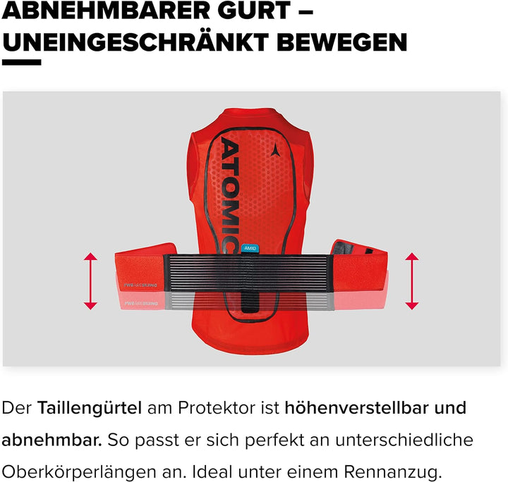 ATOMIC Live Shield Vest JR - Hochwertige Protektorenweste - Damen-Rückenprotektor - Multi Density Sc