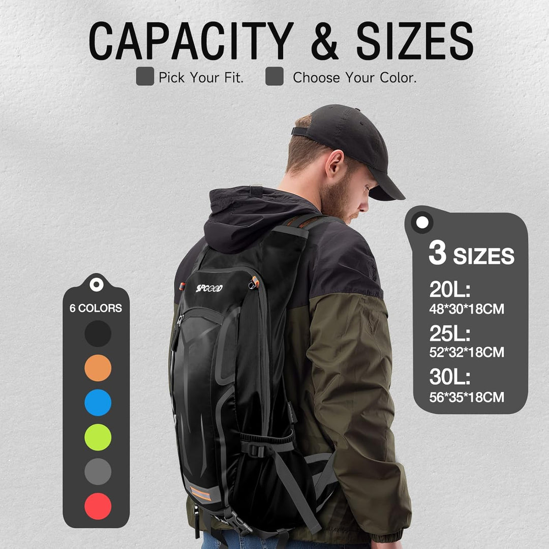 SPGOOD Fahrradrucksack 20L/25L/30L (9 Farben)-Wasserdichter Ultraleicht-für Damen & Herren Multifunk