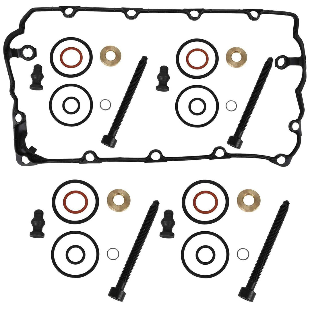 4 x Dichtungssatz BOSCH Einspritzdüse incl. Schrauben + VDD Ventildeckeldichtung Pumpe Düse Dichtsat