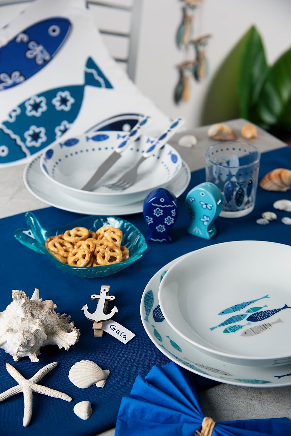 Excelsa Ocean North Sea Teller-Set, 18-teilig, Porzellan