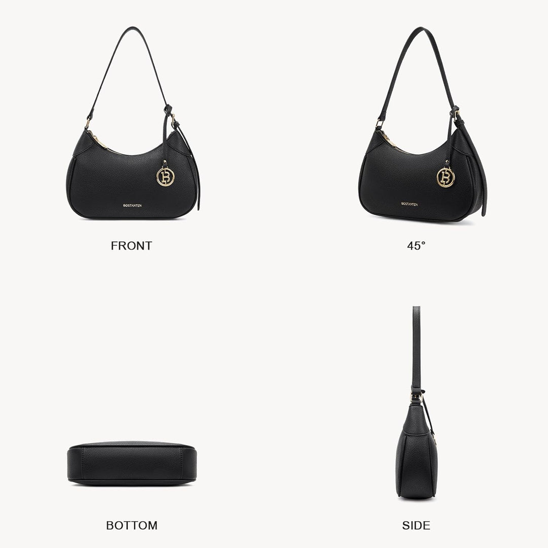 BOSTANTEN Damen Henkeltaschen Klein Handtaschen Schultertasche für Frauen Shopper Tasche Schwarz, Sc