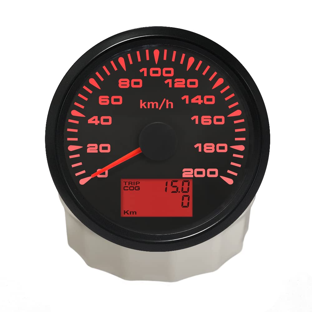 ELING Universal GPS Tachometer Geschwindigkeitsmesser 0-200 KM/H Kilometerzähler Für Autorennen Moto