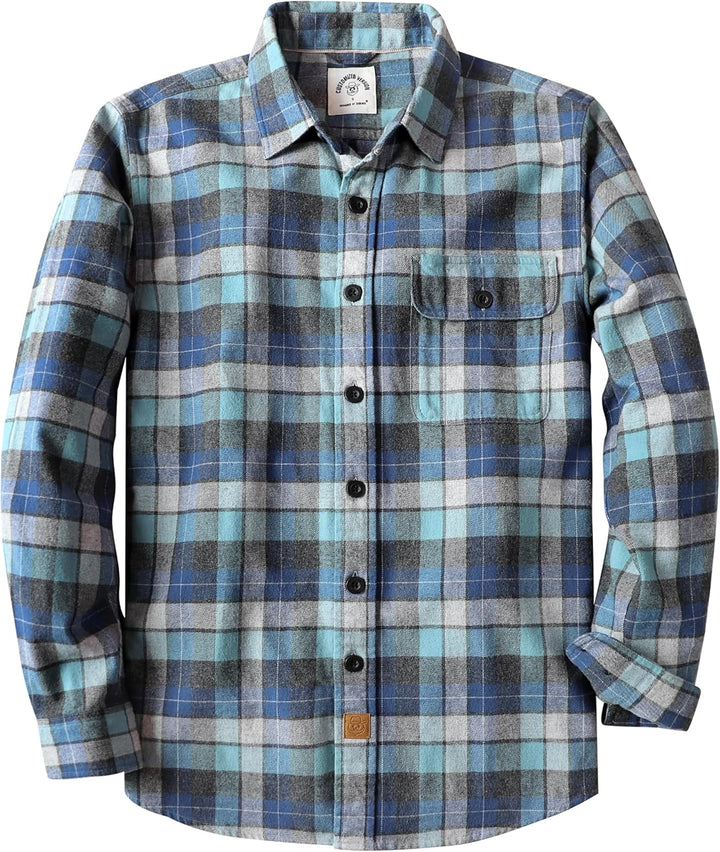 Dubinik® Flanellhemd Herren Flanellhemden Herren Langarm Regular Fit Kariert Button Down Warm Freize