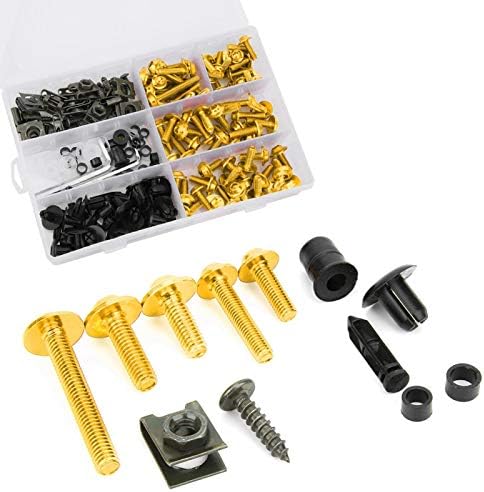 Verkleidungsschraubensatz, 198 Stück/Set Verkleidungsschrauben der Windschutzscheibe M5 M6 Schrauben