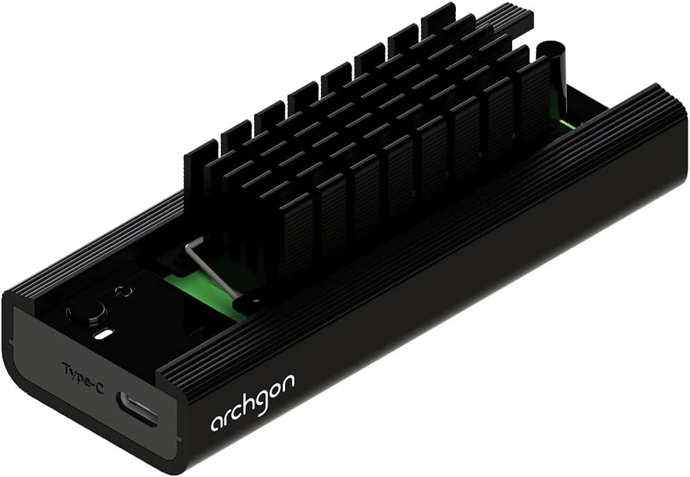 Archgon MSD-3100-2 Externes SSD Dock NVMe(PCIe)/SATA, Kompatibel mit M.2 2242/2260/2280 SSD, USB 3.2