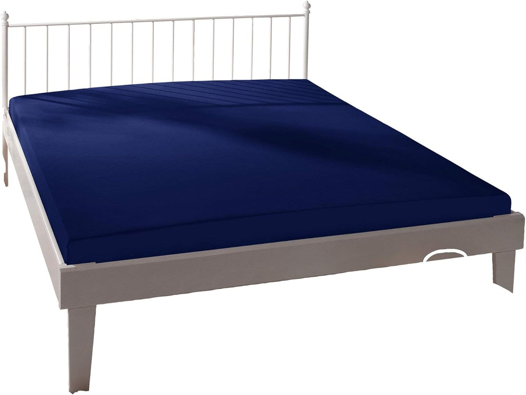 ESTELLA Spannbetttuch Feinjersey | Saphir | 120x200 cm | passend für Matratzen 120 cm (Breite) x 200