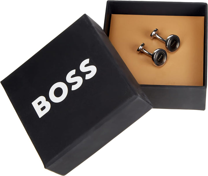 BOSS Herren Marcus Manschettenknöpfe, Medium Grey30, ONESI