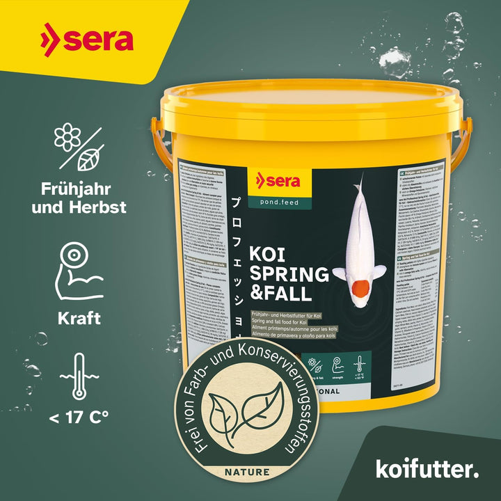 sera KOI Professional Koifutter 7 kg (21L) | Koi-Fischfutter für Frühjahr und Herbst | Für Temperatu