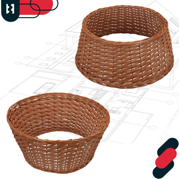 KOTARBAU® Weihnachtsbaum Rock aus Weide Ø 60 cm, Naturfarbe Christbaumständer aus Rattan Natur, Weih