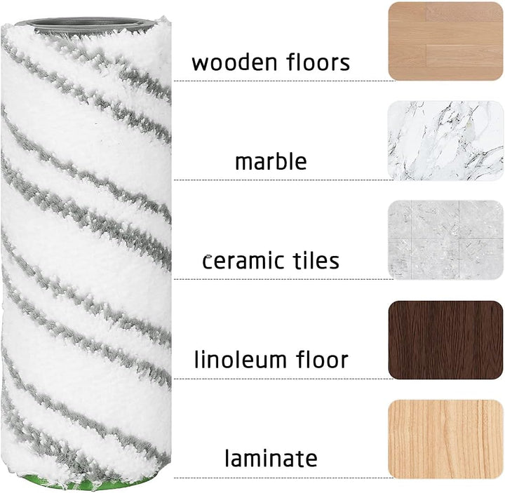 DrRobor 4 Stück Walzenset für Karcher FC7 FC3 FC5 FC3D EWM2 Elektrischer Bodenreiniger 2.055-007.0/2