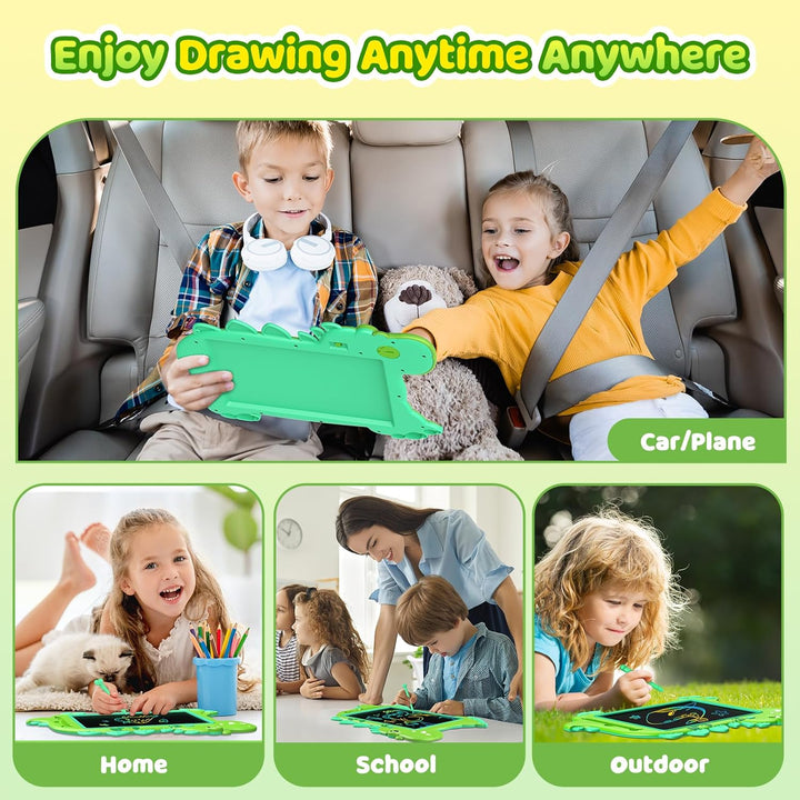 HappyGoLucky Dinosaurier Spielzeug ab 2 3 4 5 Jahre Junge MĂ€dchen, LCD Schreibtafel Kinder Maltafel