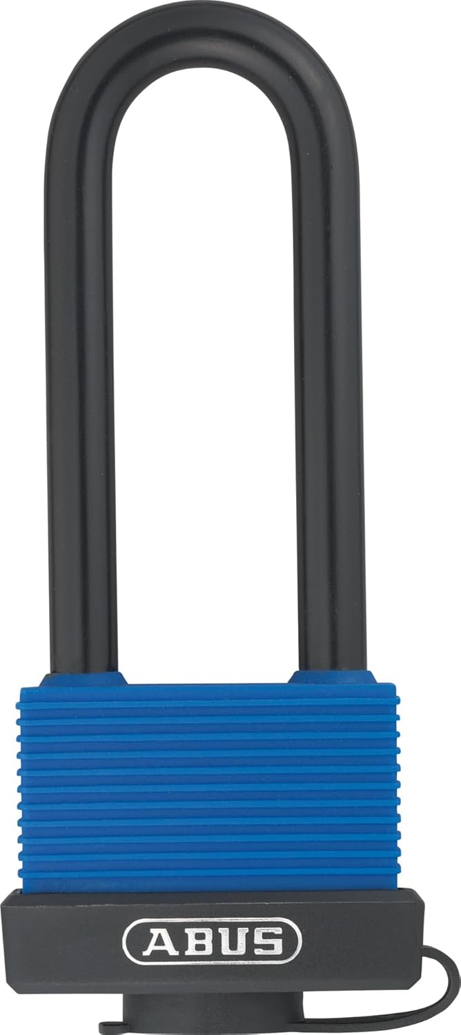 ABUS Messing-Vorhängeschloss Aqua Safe 70IB/50HB80 mit hohem Bügel - wetterfest - Edelstahlbügel für
