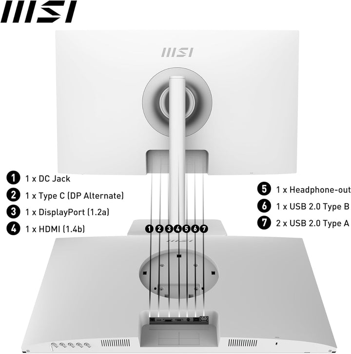 MSI Modern MD272XPWDE 27 Zoll (69 cm) Business Monitor, FHD (1920x1080), 100 Hz, IPS Panel, USB-C, H