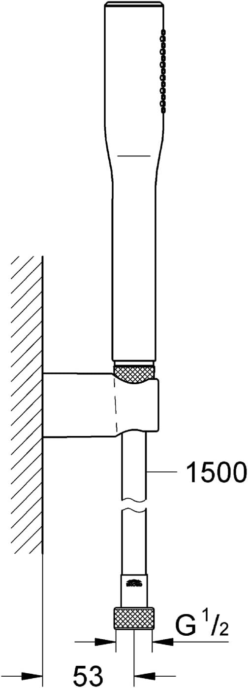 GROHE Euphoria Cosmopolitan - Stick Wandhalterset (wassersparend, 1 Strahlart, Antikalk-System), chr
