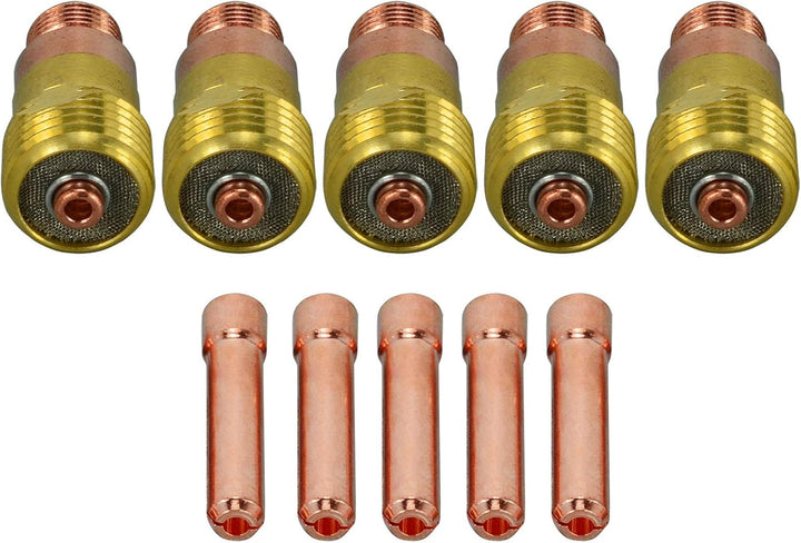 RIVERWELD WIG-Kurzes Gasspiegel - Kollektorgehäuse 17GL332 10N24S 2,4 mm Kit für SR WP 17 18 26 TIG-