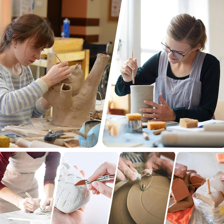 xiaowanwan 30 Stück Modellierwerkzeug Ton,Töpferwerkzeug Set,Sculpting Keramik Clay Tools,Polymer Cl