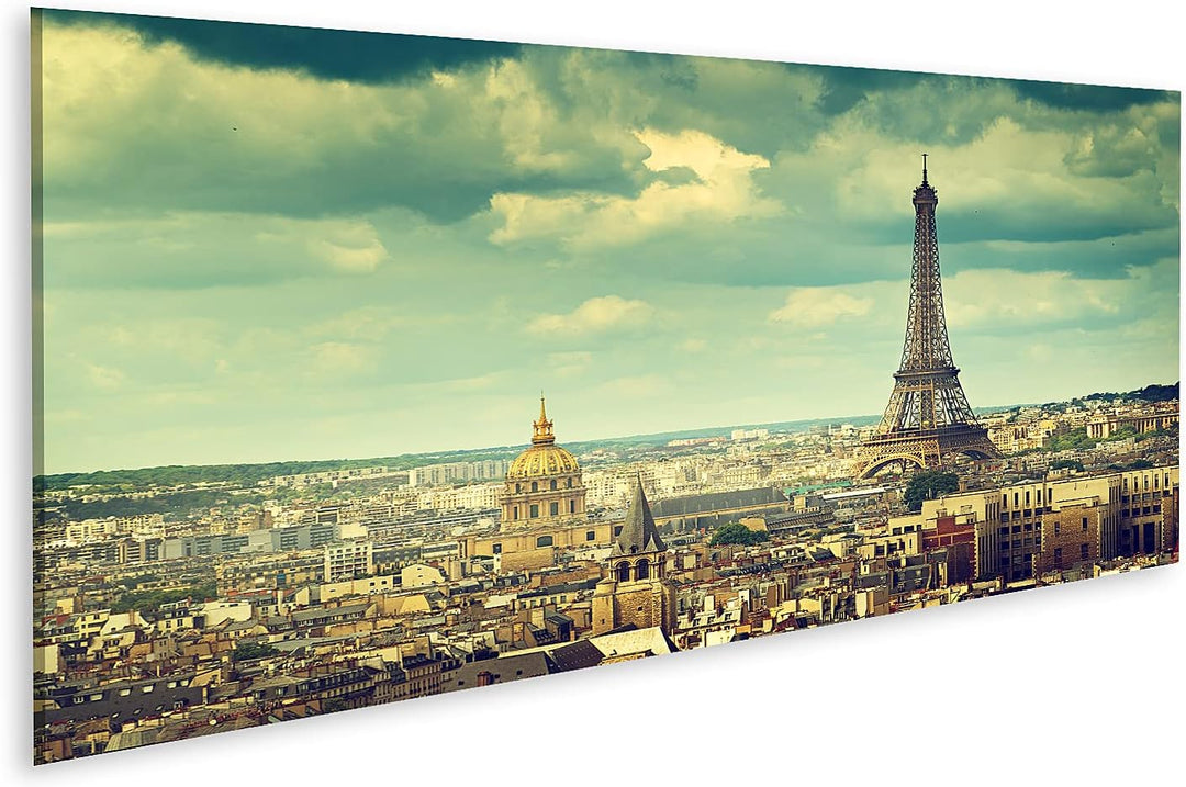 islandburner Bild auf Leinwand Eiffelturm Frankreich Blauer Himmel Blick Auf Paris Bilder Wandbilder