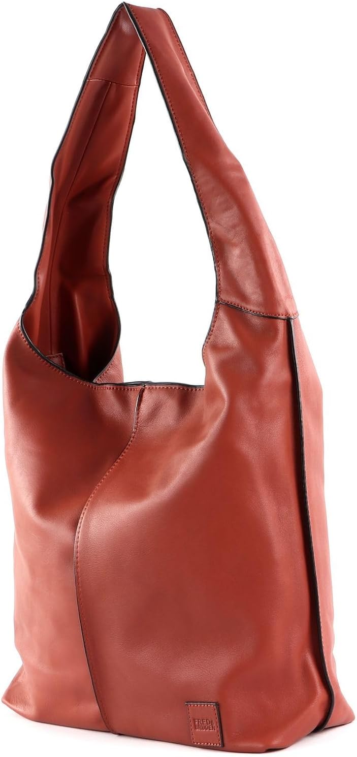FREDsBRUDER FB Schultertasche Leder 40 cm Brick, Brick