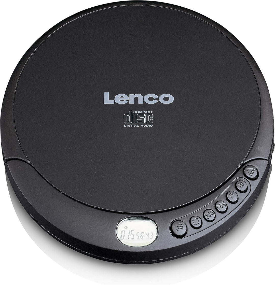 Lenco CD-010 - Tragbarer CD-Player Walkman - Diskman - CD Walkman - Mit Kopfhörern und Micro USB Lad