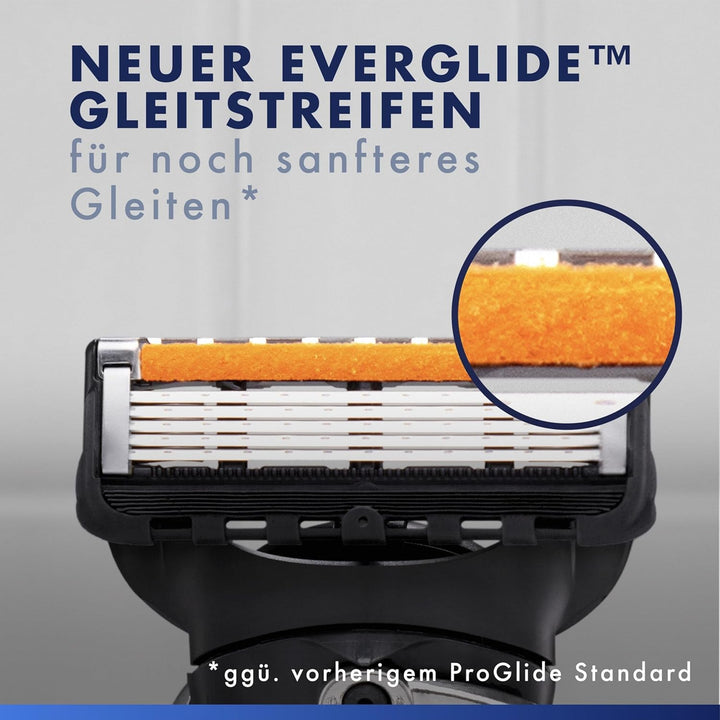 Gillette Fusion5 Proglide 1 Rasierer 8 Ersatzklingen mit neuem Everglide Gleitstreifen für noch sanf