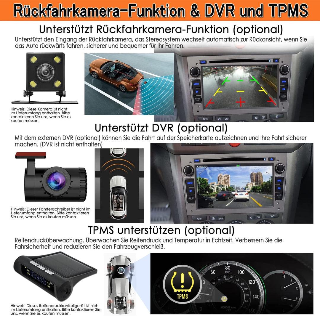 iFreGo 7 Zoll Radio,Autolink mit GPS,DVD,CD,RDS,2 Din Autoradio Bluetooth fĂŒr Opel Astra, Corsa, Vec