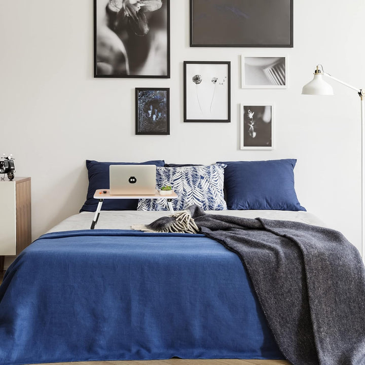 Relaxdays Laptoptisch für Bett & Couch, HxBxT: 26 x 63 x 40 cm, klappbarer Betttisch, MDF, Eisen, No