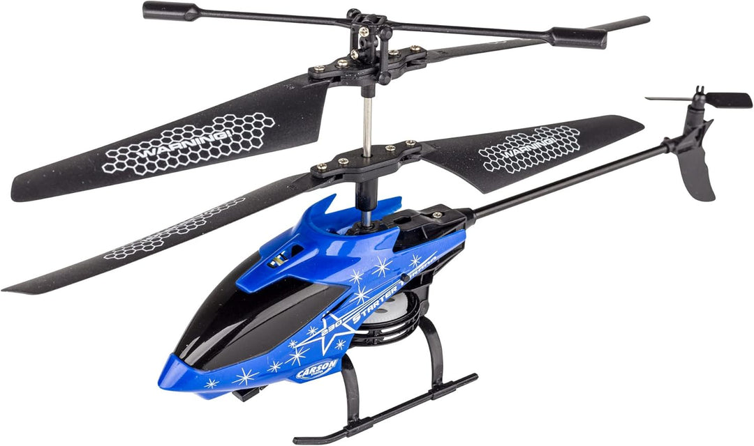 Carson 500507165 Starter Tyrann 230 IR 2Ch RTF Cyan Helikopter, Hubschrauber, für Einsteiger, RC Hel
